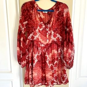 Show me your mumu long balloon sleeve mini dress